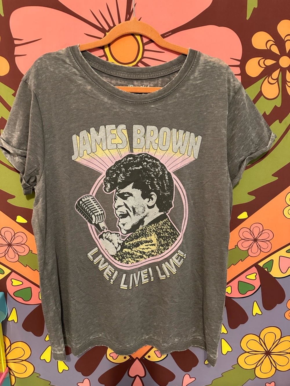 Recycled Karma James Brown Ain't It Funky Burnout Tee NWOT